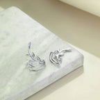 Sterling Silver Leaf Ear Climbers for Women – Nature-Inspired Earrings