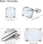 Opal Stud Earrings With Ball Backing