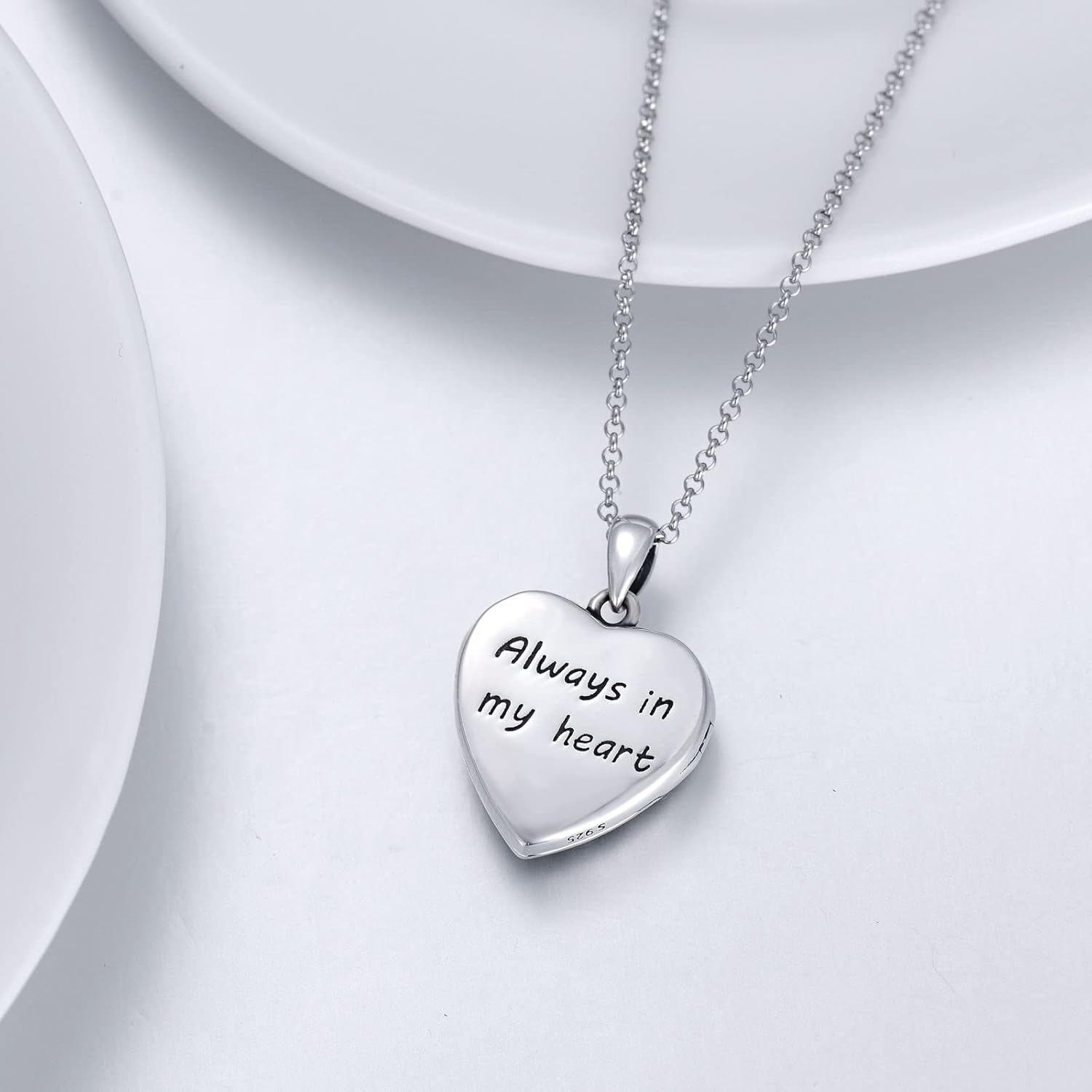 Turquoise Stone Heart Locket Necklace