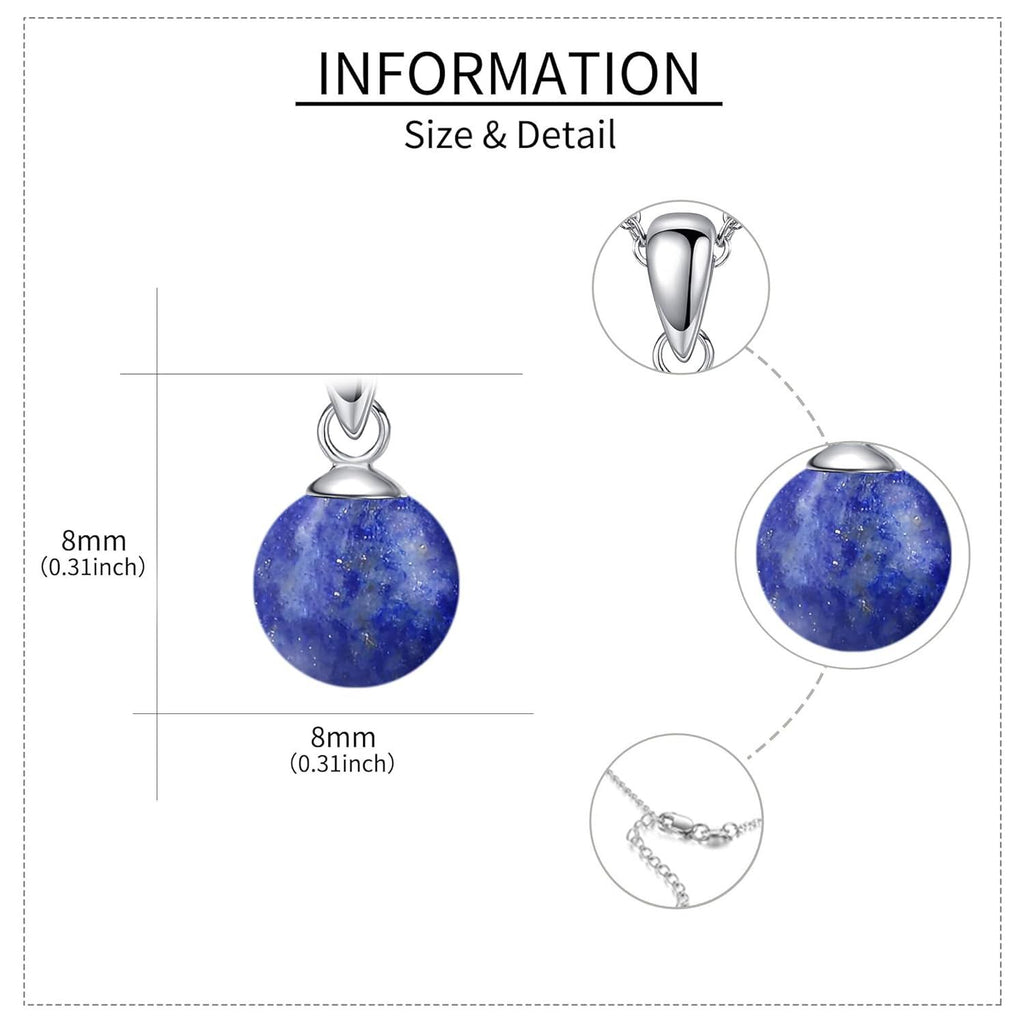 Larimar Sphere Pendant Necklace