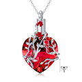 Cardinal Love Bird Heart Cremation Urn Necklace Pendant