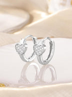 Heart Shaped Hoop Earrings