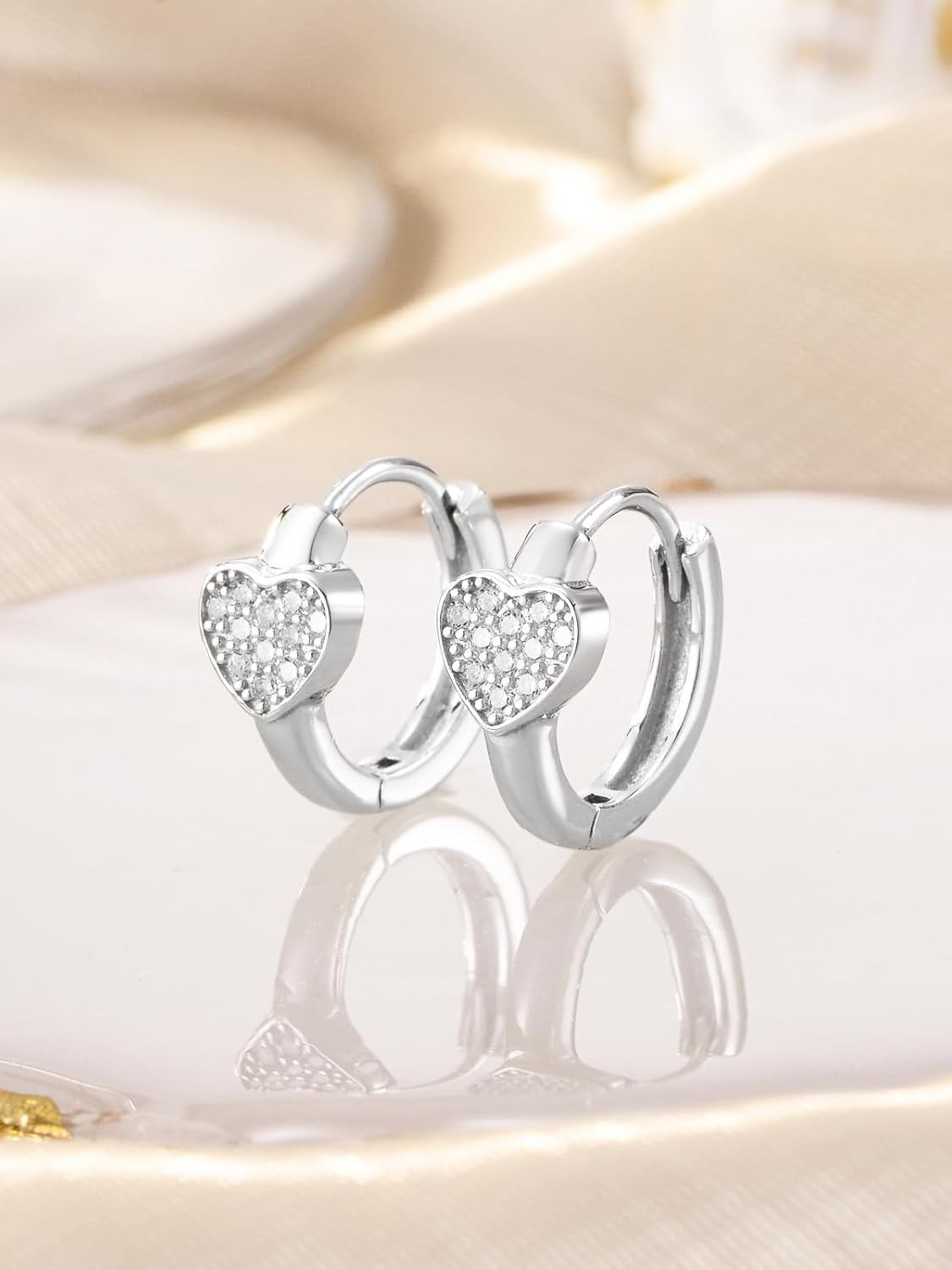 Heart Shaped Hoop Earrings