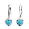 Heart Turquoise Drop Earrings
