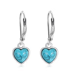 Heart Turquoise Drop Earrings