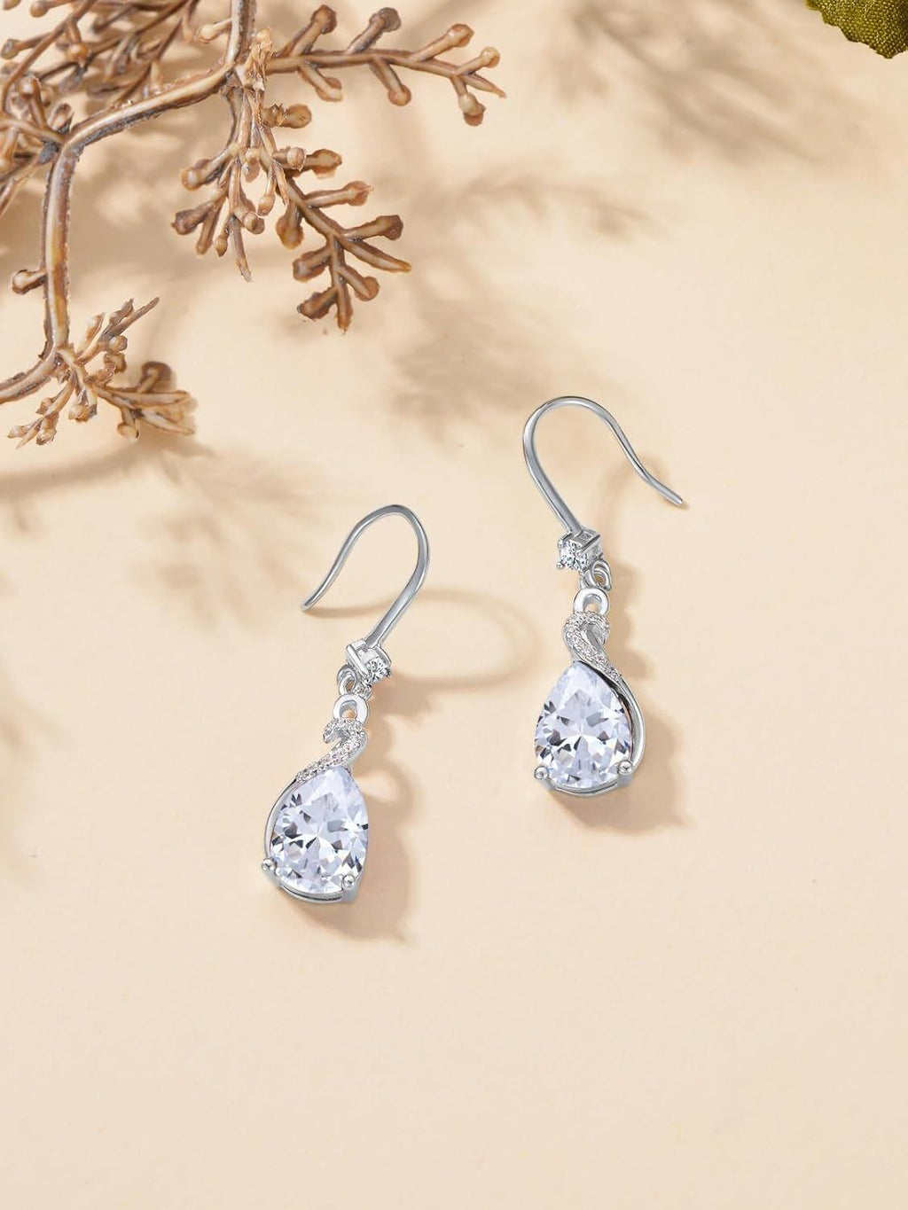 Elegant Swarovski Element Drop Earrings