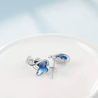 Infinity Blue Butterfly Earrings