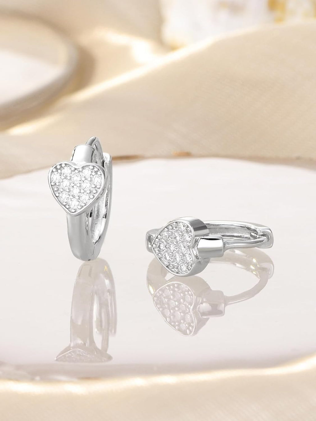 Heart Shaped Hoop Earrings