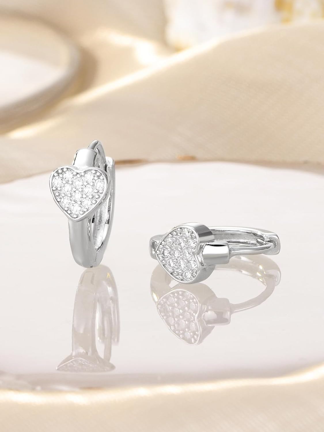Heart Shaped Hoop Earrings
