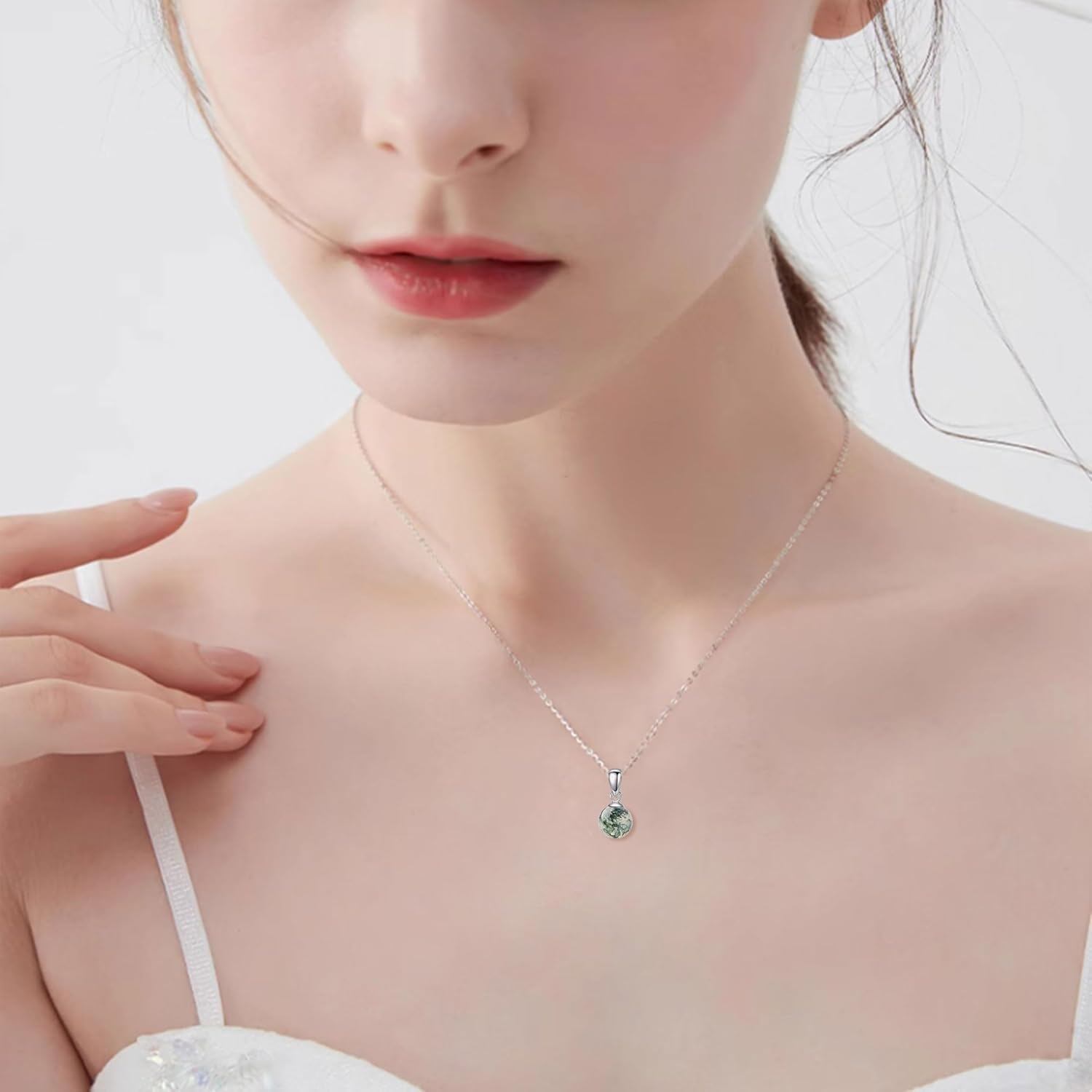 Larimar Sphere Pendant Necklace