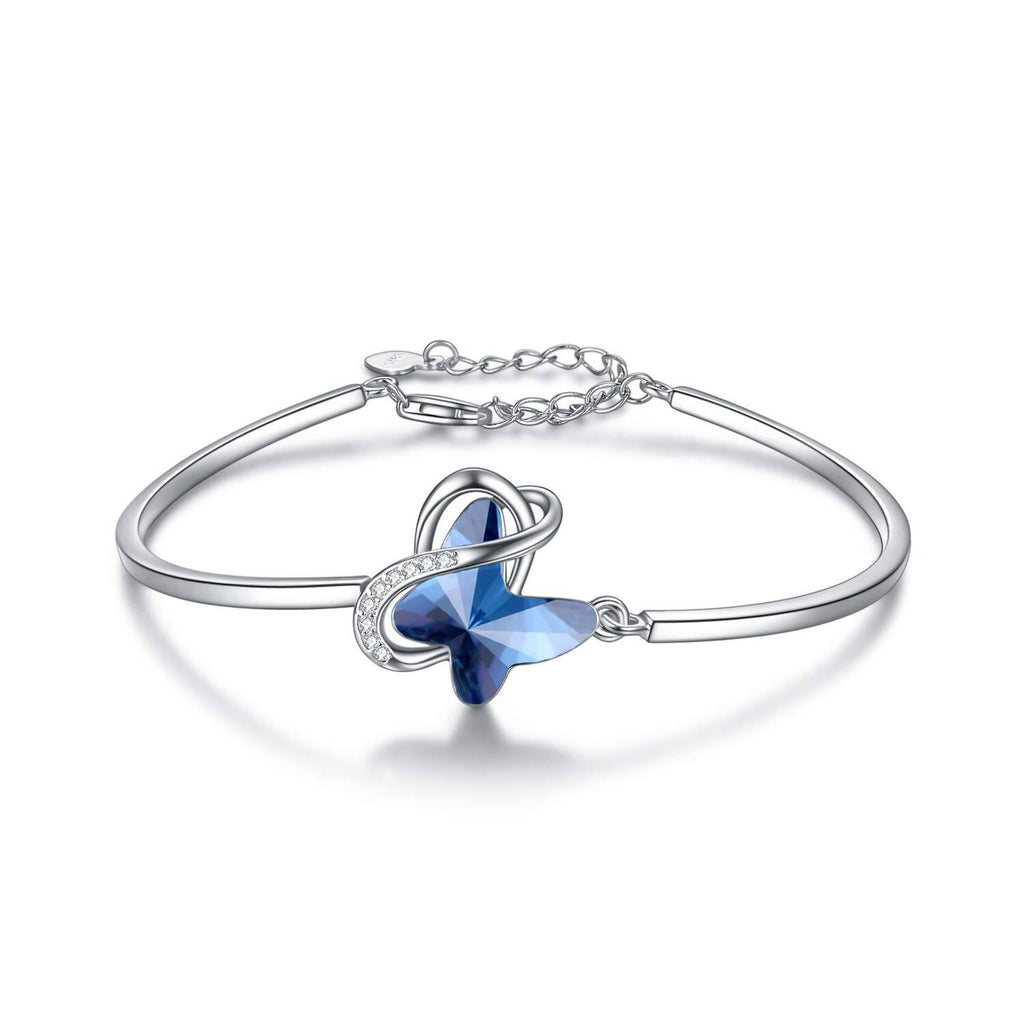 Infinity Blue Butterfly Bracelet
