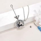 Cat Design Locket Pendant Necklace