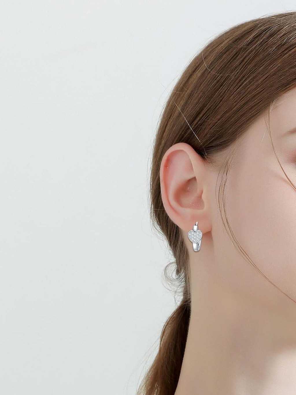 Heart Shaped Hoop Earrings