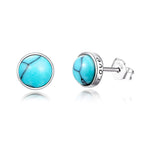 Love Stud Earrings With Turquoise
