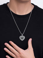 Celtic Paw Print Heart Locket Cremation Ashes Urn Necklace