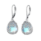 Tree of Life Opal Drop Earrings