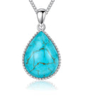 Teardrop Turquoise Pendant Necklace