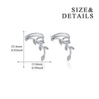 Sterling Silver Leaf Ear Climbers for Women – Nature-Inspired Earrings
