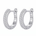 Elegant Pave CZ Hoop Earring