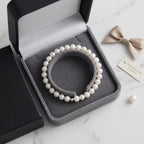 Freshwater Pearl and Sterling Silver Stretch Bracelet