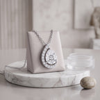 Sterling Silver Pear-Cut Moissanite Teardrop Necklace