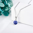 Larimar Sphere Pendant Necklace