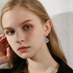 Celtic Tree of Life Abalone Shell Drop Earrings