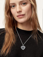 Celtic Paw Print Heart Locket Cremation Ashes Urn Necklace