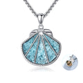 Seashell Photo Locket Pendant Necklace
