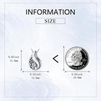 Teardrop Cremation Urn Pendant Necklace for Ashes Memorial