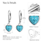 Heart Turquoise Drop Earrings