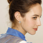 Sterling Silver Heart Knot Leverback Earrings – Sparkling Love Design
