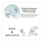 Sterling Silver Leaf Ear Climber Earrings – Lightweight Nature-Inspired Studs
