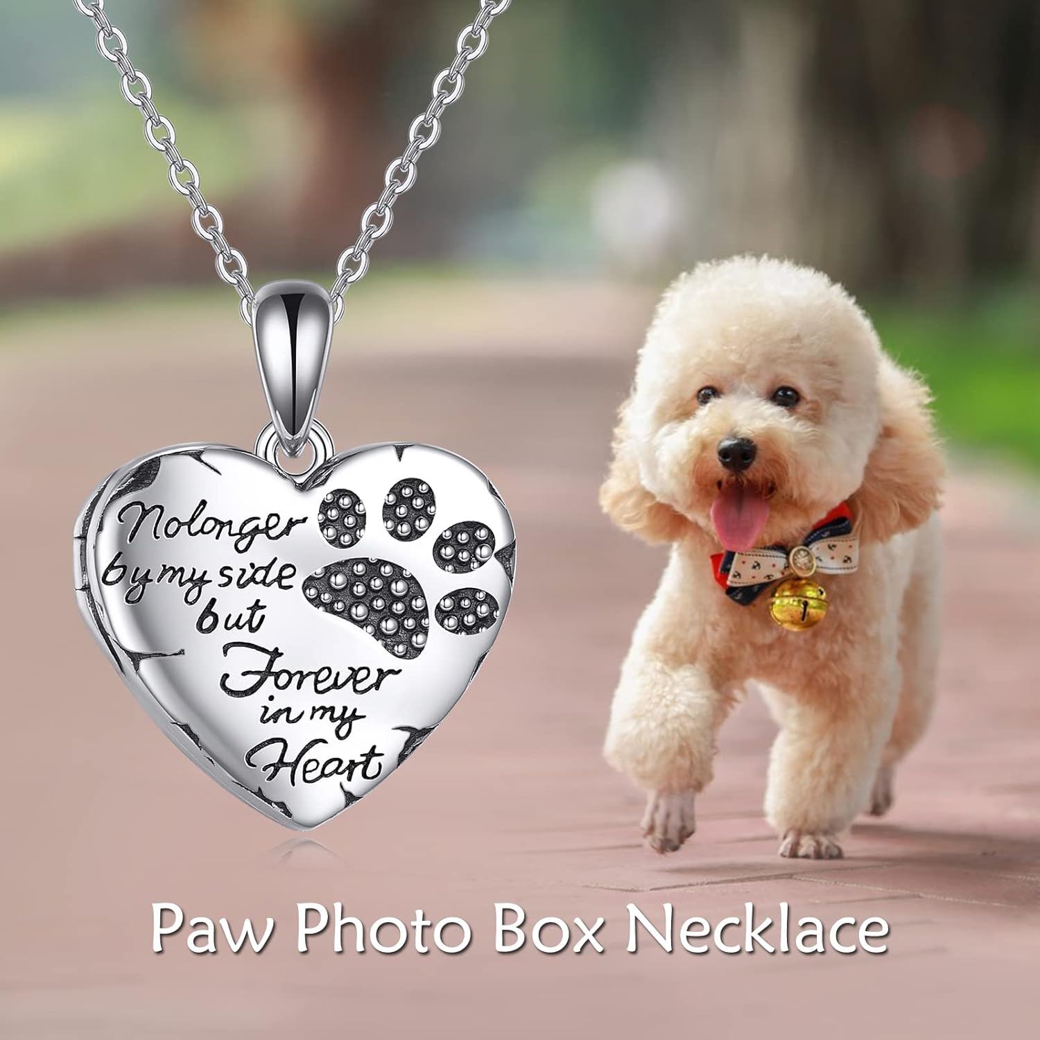 Heart Paw Print Keepsake Necklace