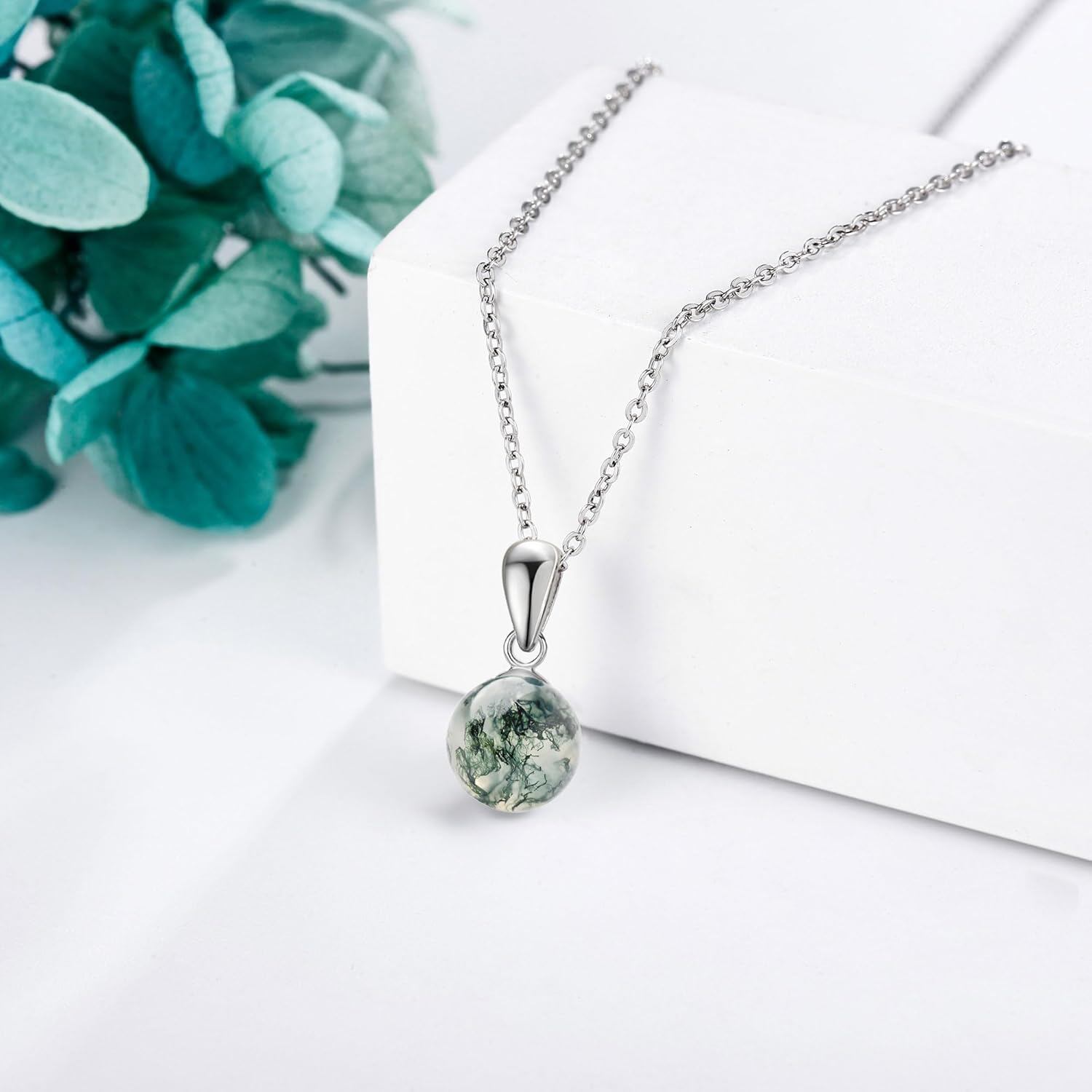 Larimar Sphere Pendant Necklace