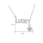 Sterling Silver Lucky Moissanite Necklace