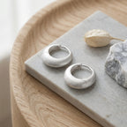 Textured  Hoop Earring