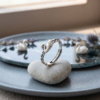 Sterling Silver Adjustable Swan Ring