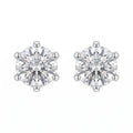 Sterling Silver Solitaire Moissanite Stud Earrings