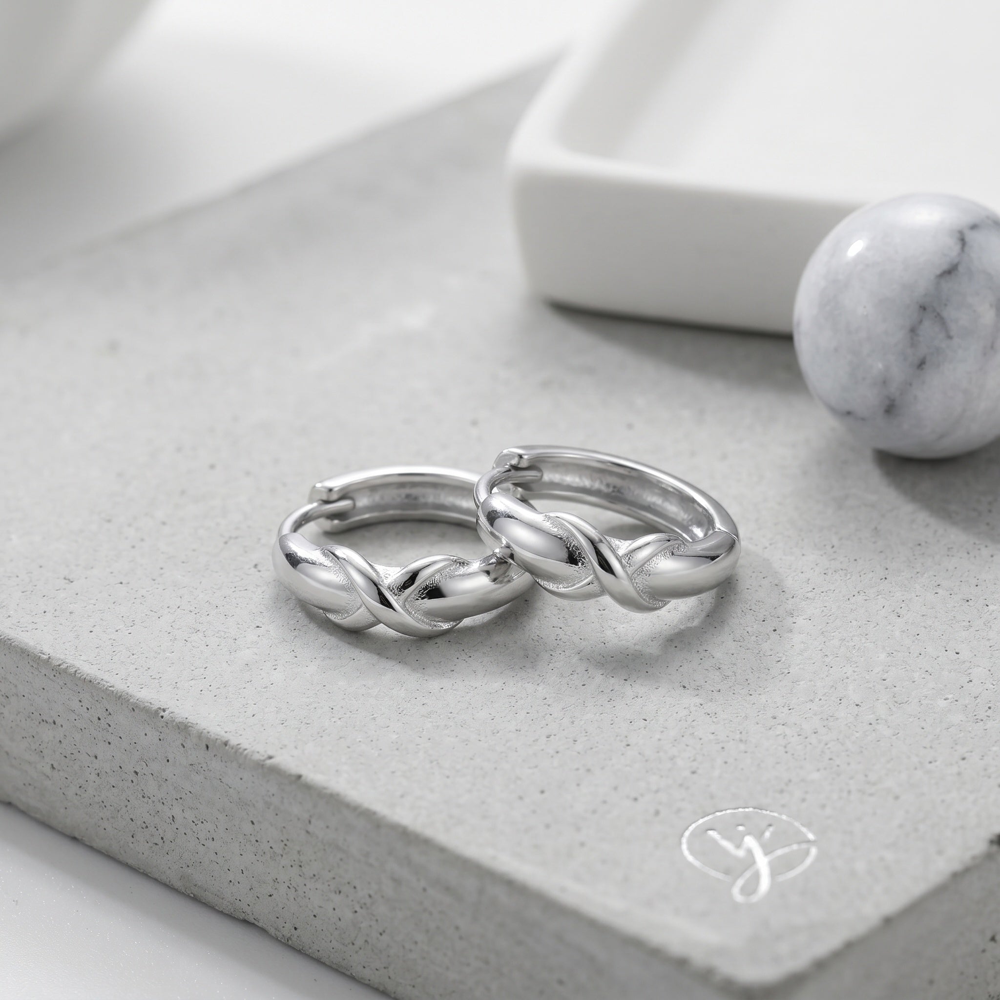 Delicate  Twist Knot Hoop Earring