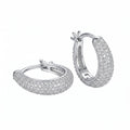 Cubic Zirconia Huggie Hoop Earring