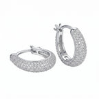 Cubic Zirconia Huggie Hoop Earring