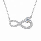 Sterling Silver Infinity Moissanite Necklace