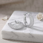 Cubic Zirconia Huggie Hoop Earring