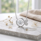 Sterling Silver Dancing Moissanite Fish Tail Necklace