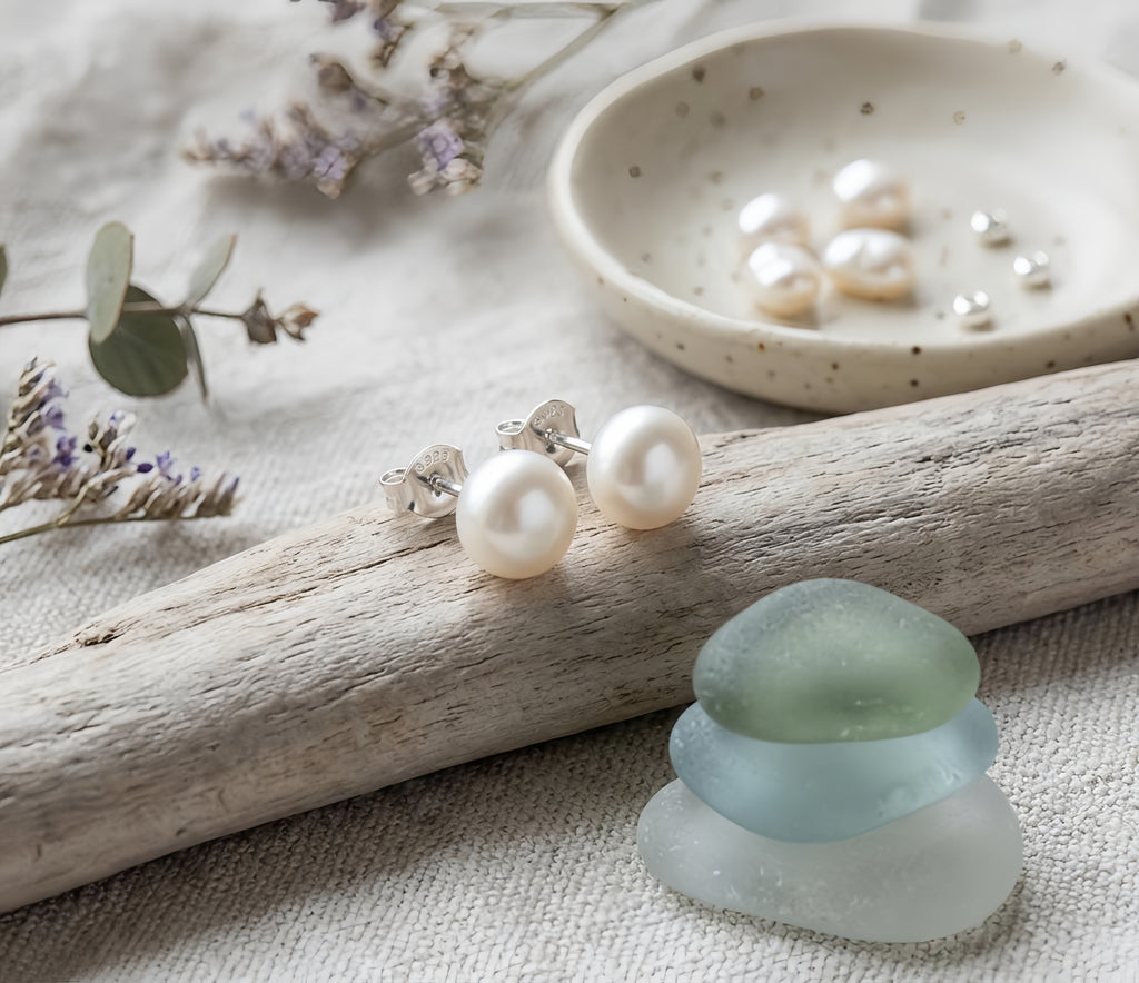 Classic Pearl Stud Earrings