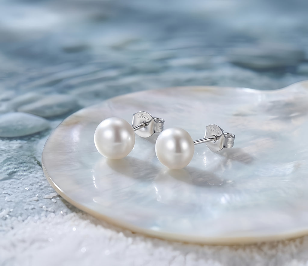 Classic Pearl Stud Earrings