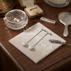 Sterling Silver Long Pearl Drop Earrings