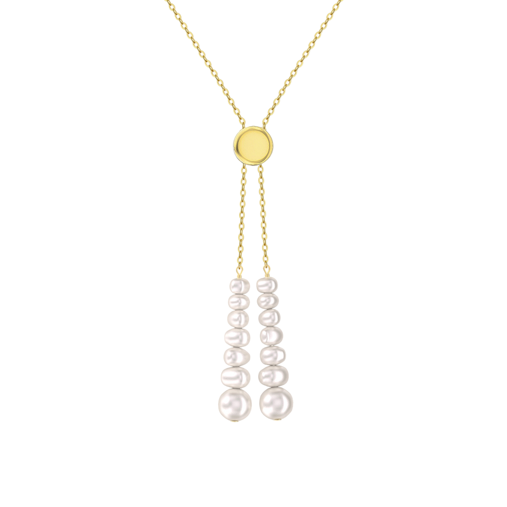Elegant Pearl Droplet Lariat Necklace