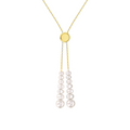 Elegant Pearl Droplet Lariat Necklace